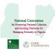 Convention for Promoting National Cohesion and Building Platforms for Managing Diversity in Nigeria
