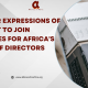 Call for Expressions of Interest to Join Alliances for Africa's Board of Directors